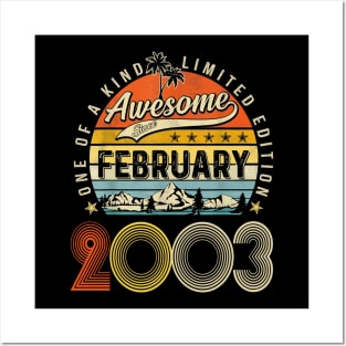 Awesome Since February 2003 Vintage 20th Birthday Posters and Art